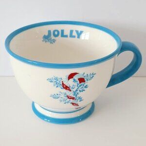 Starbucks Jolly Mug 2007 Retired Blue White Candy Cane Coffee Cup